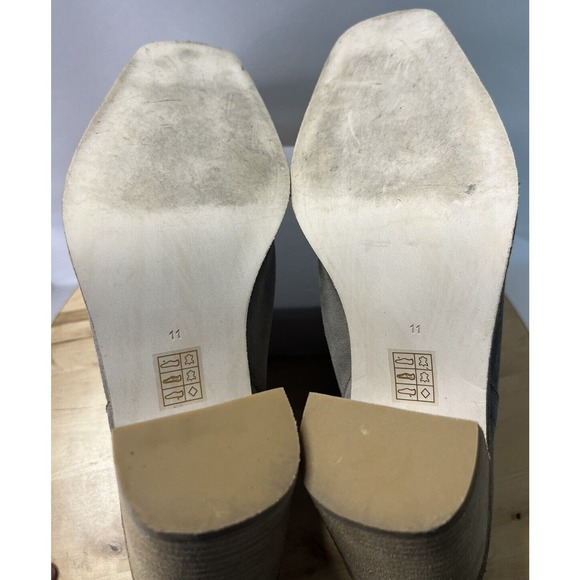 Jeffrey Campbell Cromwell Western Ankle Boots Beige Suede Square Toe Women's 11 - Picture 8 of 9